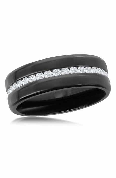 BLACKJACK CZ Tungsten Eternity Band