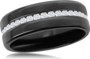 BLACKJACK CZ Tungsten Eternity Band