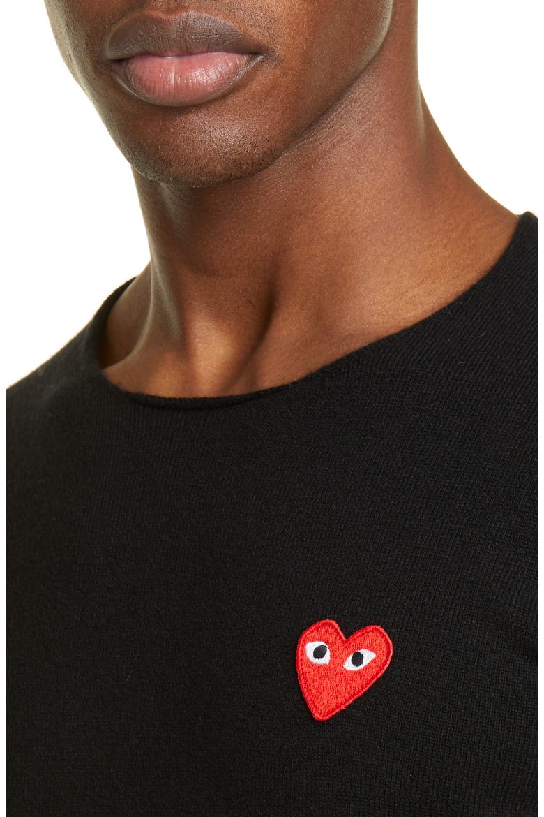 Crewneck Wool Sweater, Alternate, color, BLACK