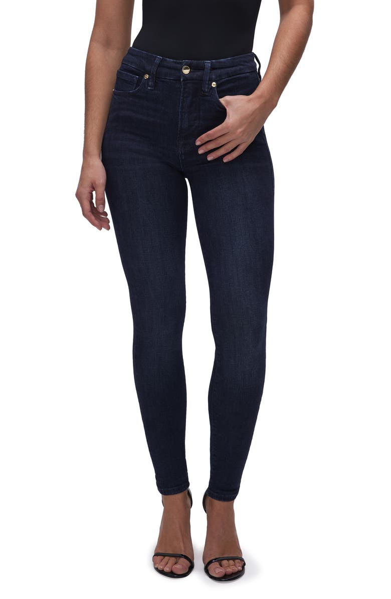Good American Good Legs Skinny Jeans, Main, color, Blue 224