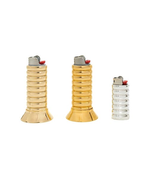 Fry Powers Gio Lighter Holder In Silver