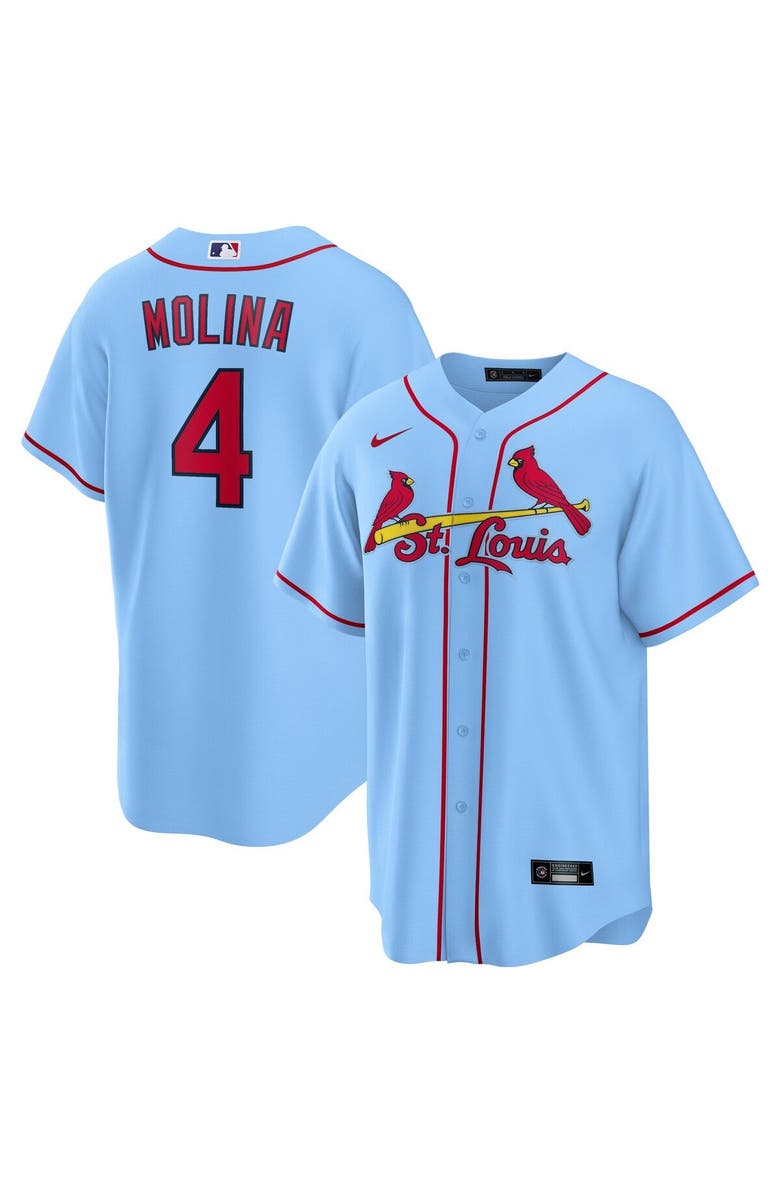 Nike Men's Nike Yadier Molina Light Blue St. Louis Cardinals Alternate Replica Player Name Jersey, Alternate, color, 