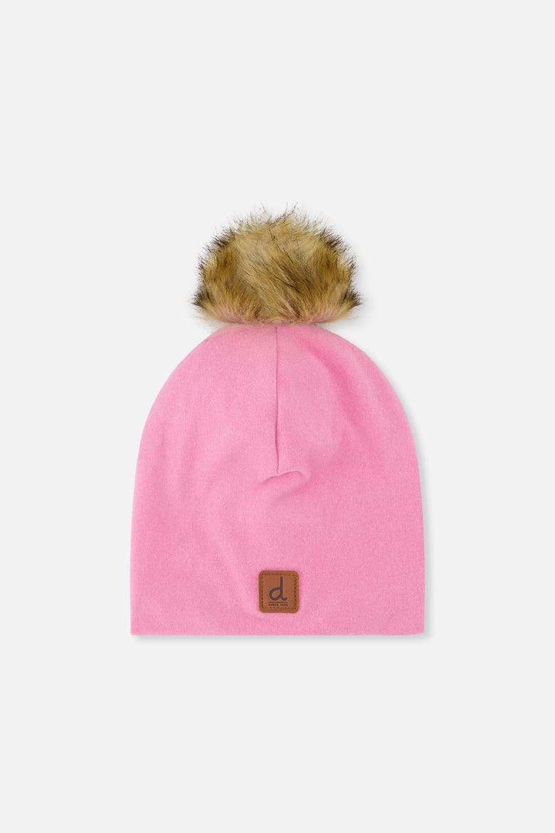 Jersey Pompom Logo Patch Hat, Main, color, Pink