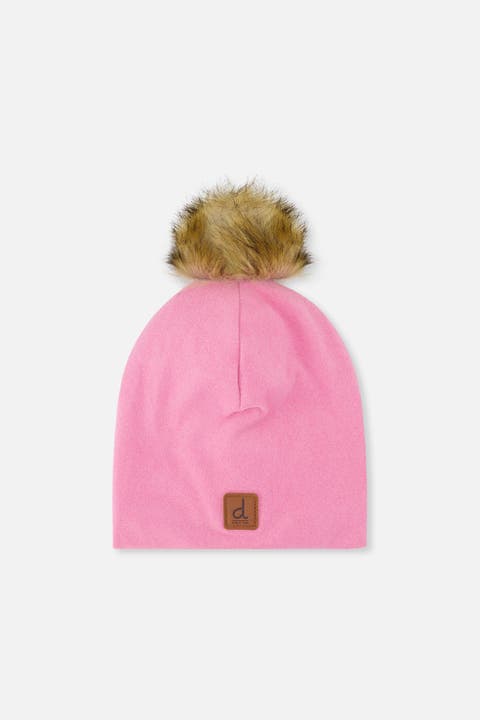 Jersey Pompom Logo Patch Hat