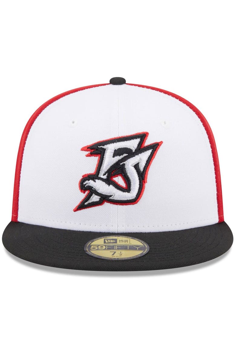 New Era Men's New Era White Richmond Flying Squirrels Authentic Collection Alternate Logo 59FIFTY Fitted Hat, Alternate, color, White