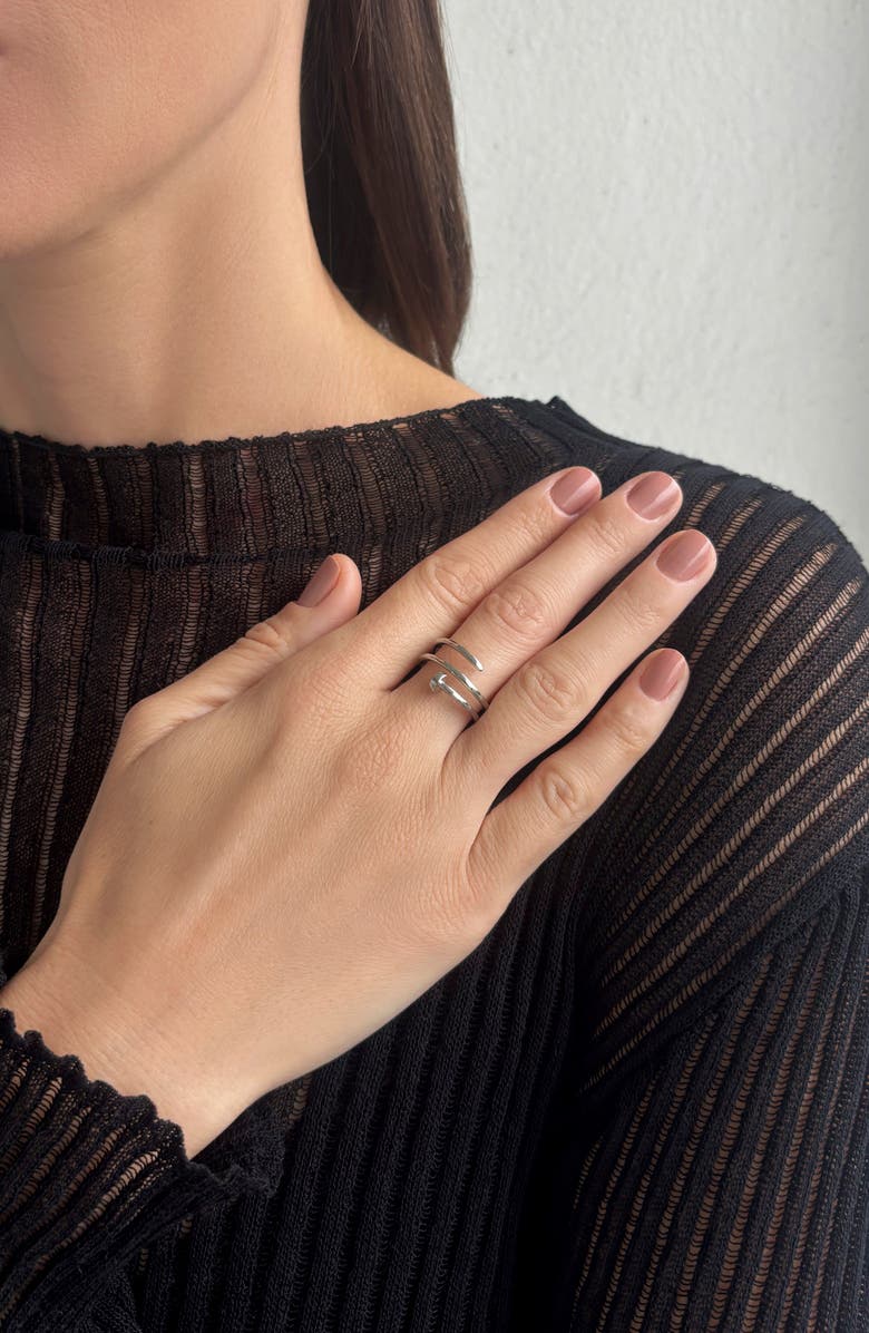 Adornia Nail Double Wrap Ring, Alternate, color,