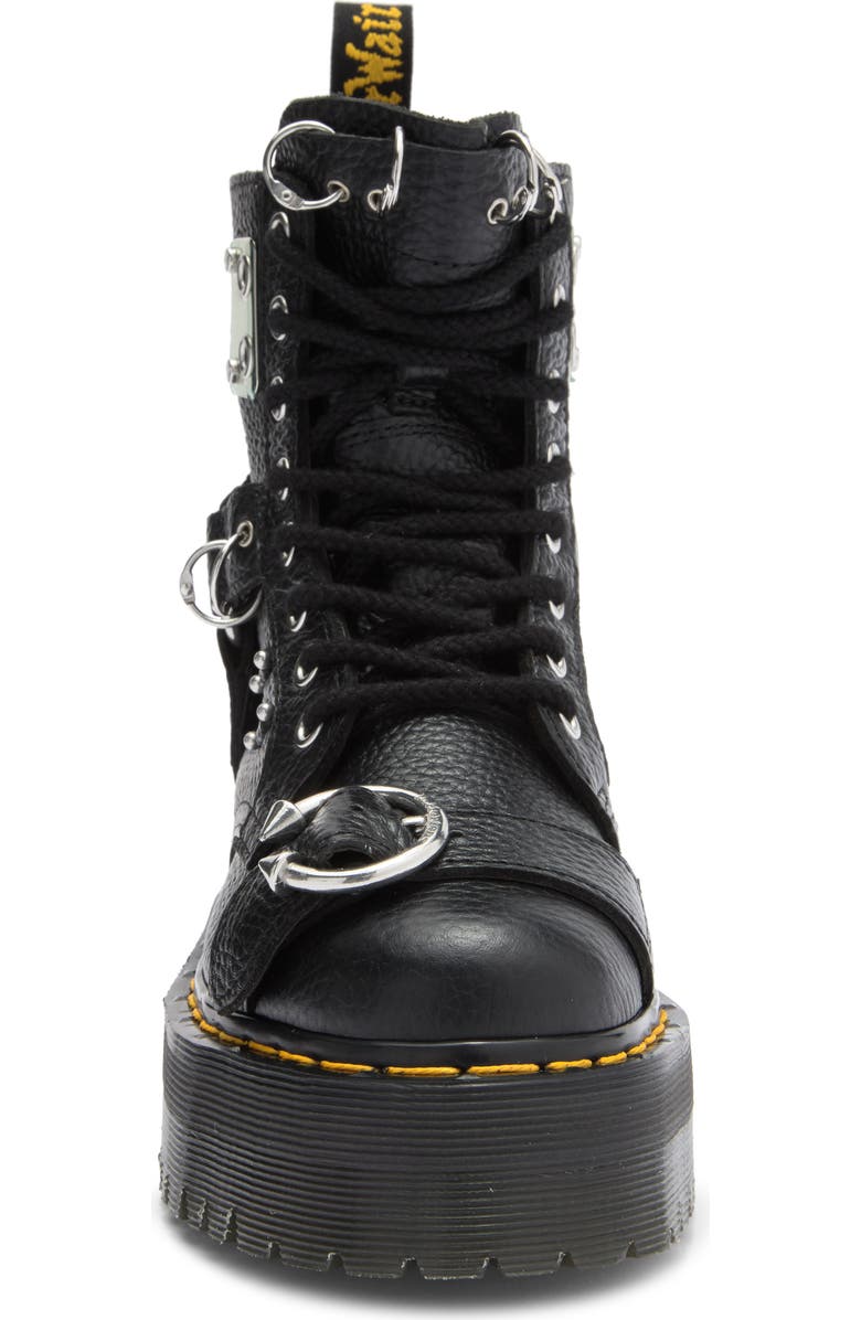Dr. Martens Jadon Piercing Milled Leather Platform Boot, Alternate, color,