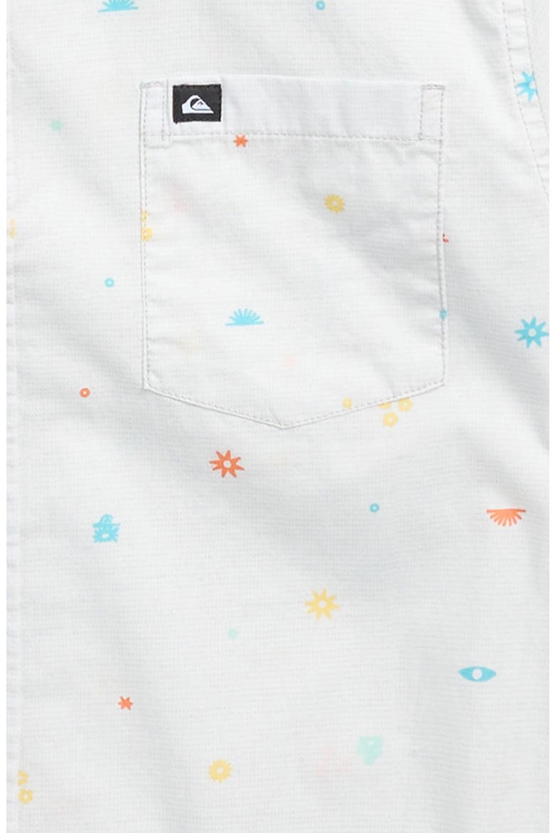 Kids' Piled Up Cotton Button-Up Shirt, Alternate, color, MICRO CHIP