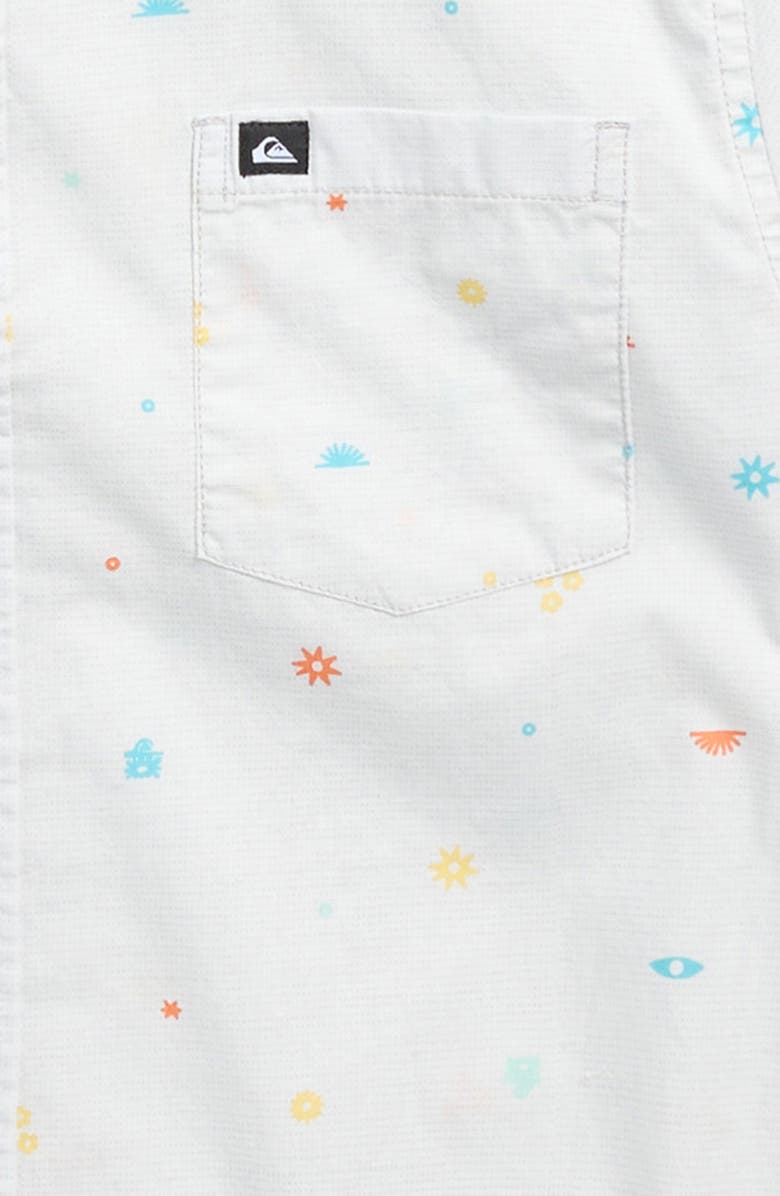 Quiksilver Kids' Piled Up Cotton Button-Up Shirt, Alternate, color, Micro Chip