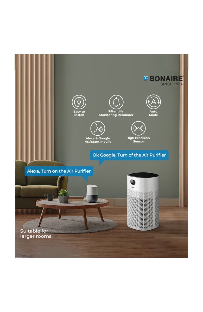 Bonaire A6 Air Purifier, White, Alternate, color, White