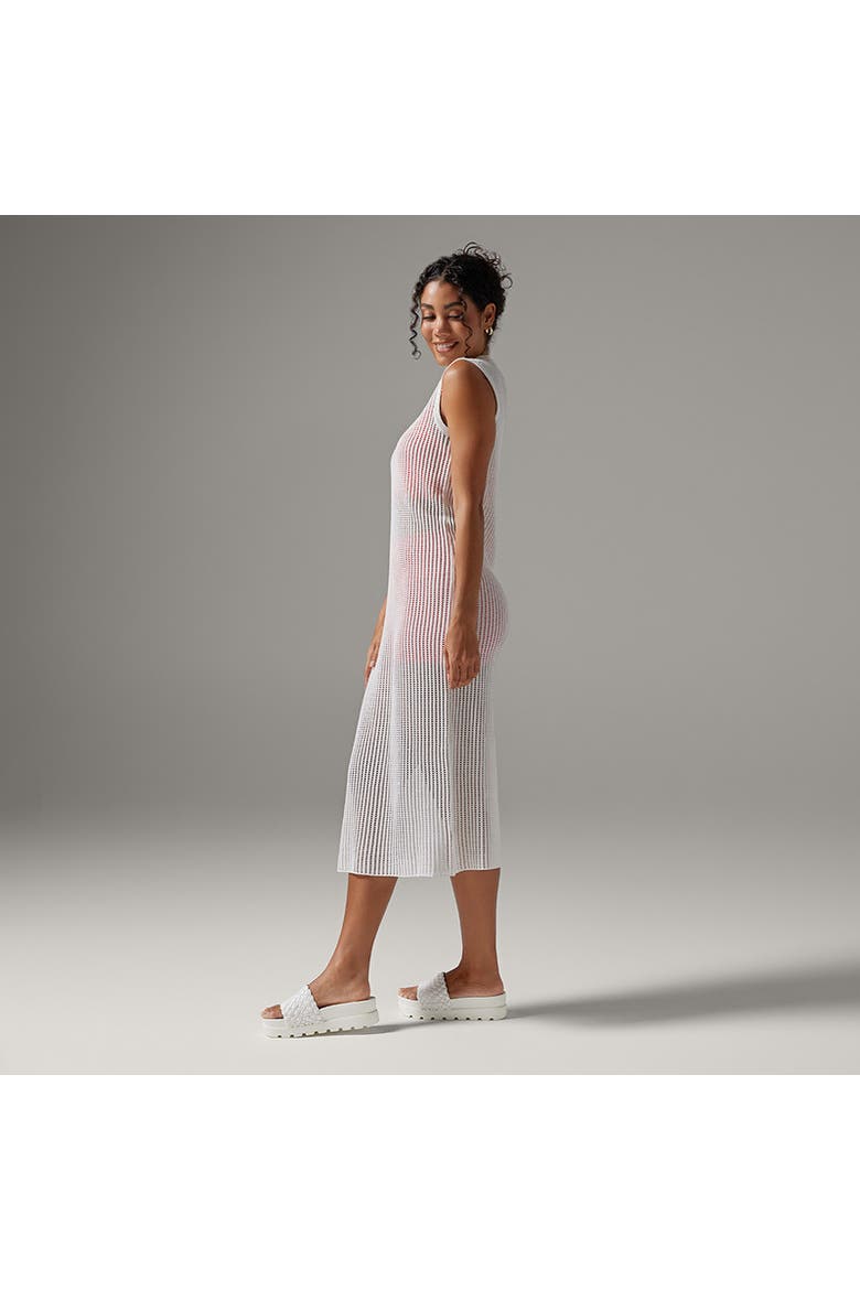 Retreat Sleeveless Open Knit Dress, Alternate, color, COCONUT