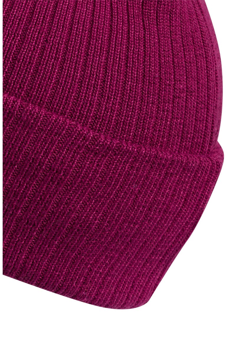 Logo Rib Beanie, Alternate, color, POWER BERRY PURPLE