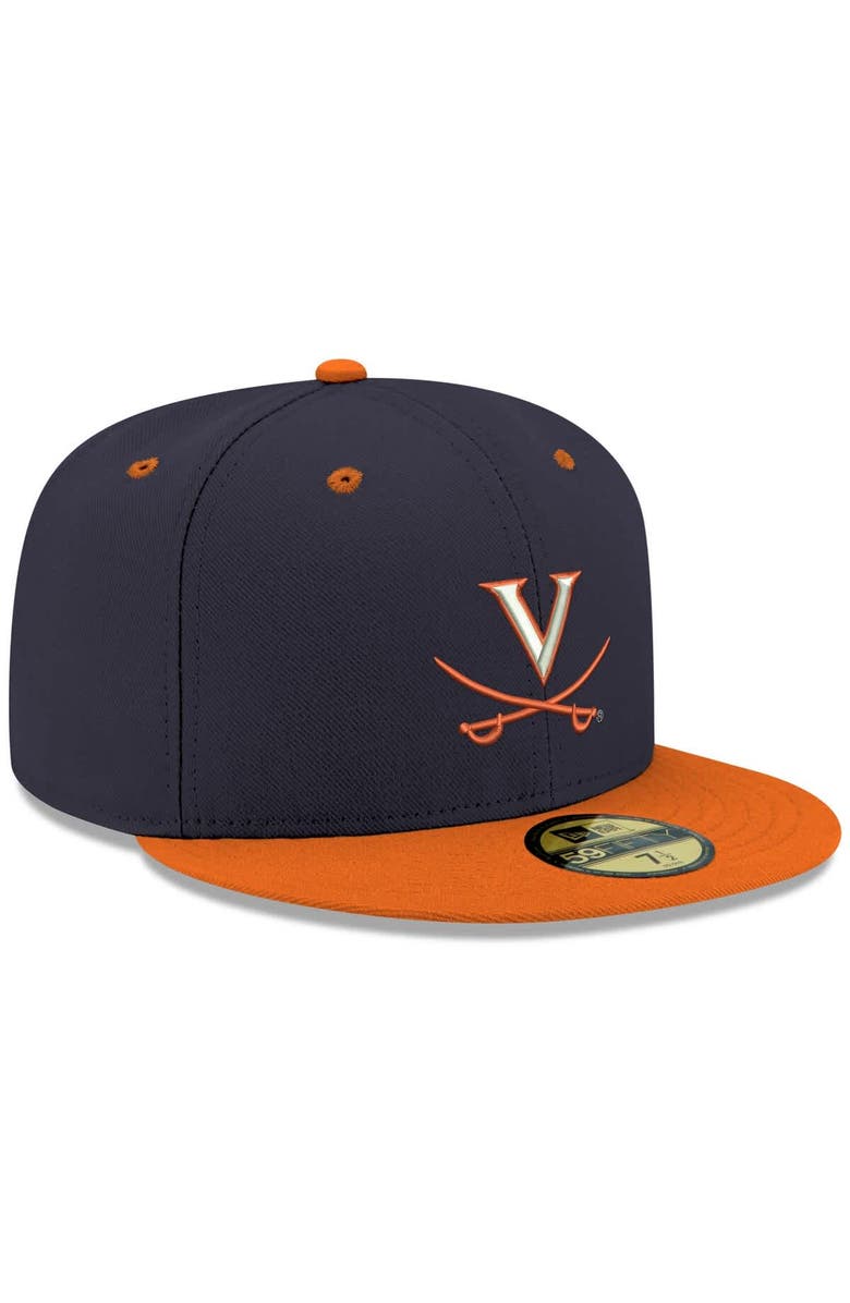 New Era Virginia Cavaliers 59FIFTY Fitted Hat - Navy Blue, Alternate, color,