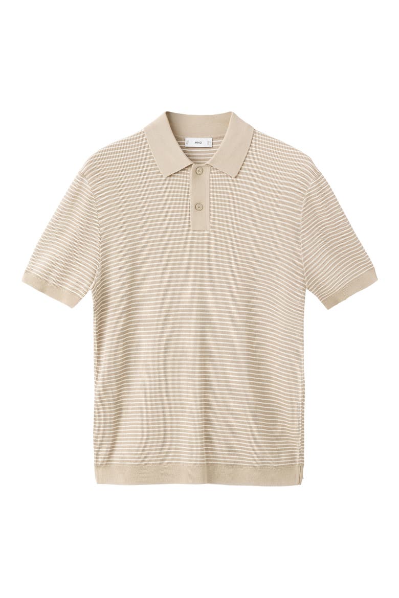 Stripe Polo, Alternate, color, BEIGE