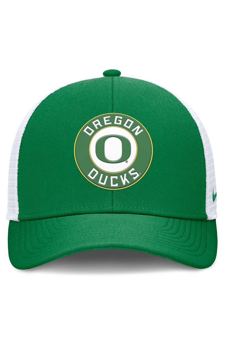 Nike Men's Nike Green/White Oregon Ducks Rise Primetime Performance Trucker Adjustable Hat, Alternate, color,