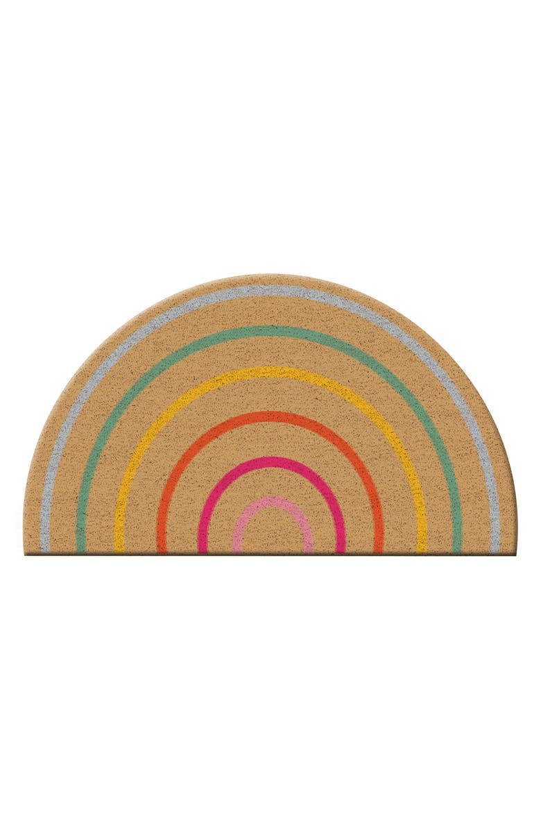Design Imports Rainbow Bright Coir Doormat, Main, color, Multi