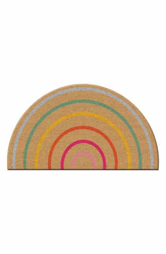 Design Imports Rainbow Bright Coir Doormat