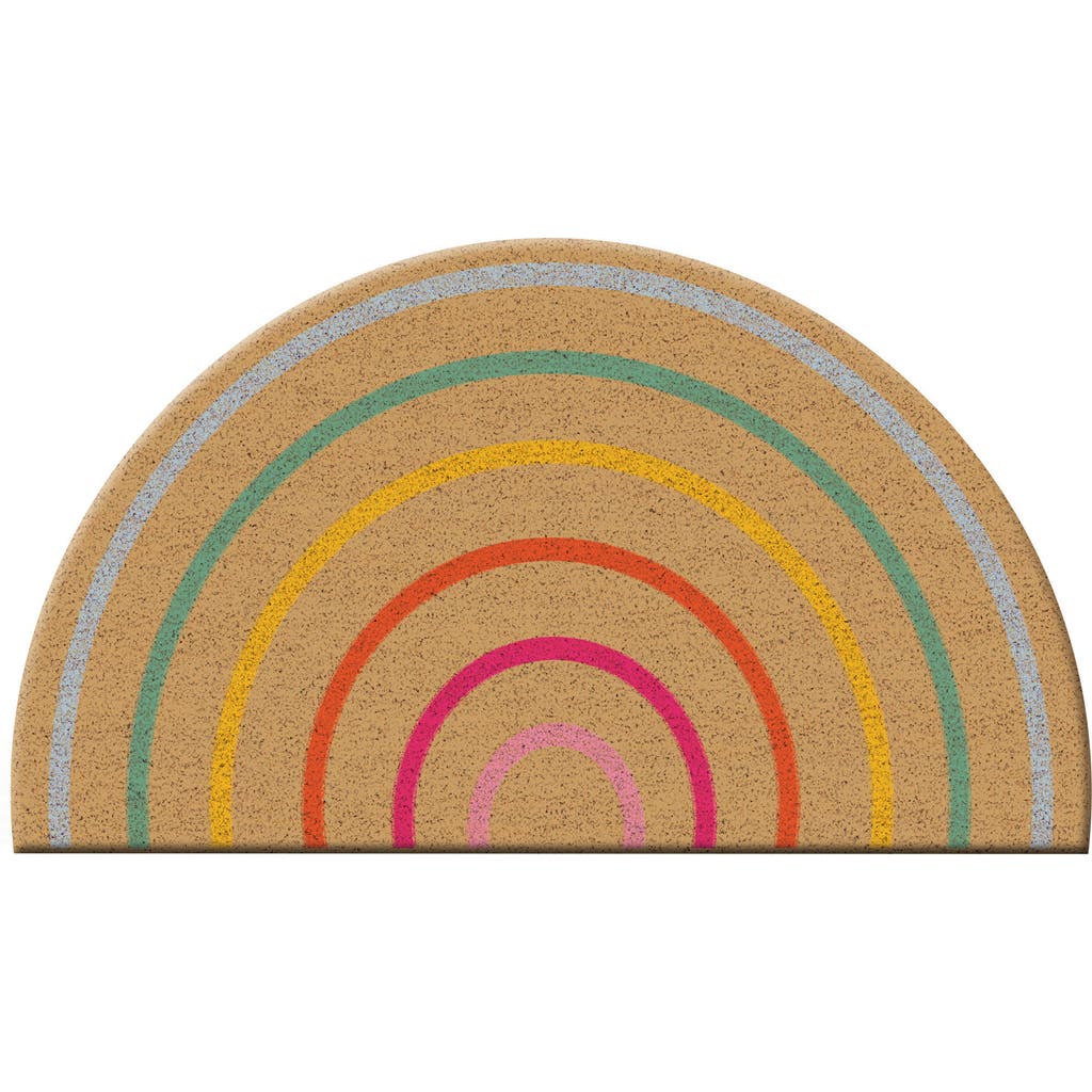 Design Imports Rainbow Bright Coir Doormat In Multi