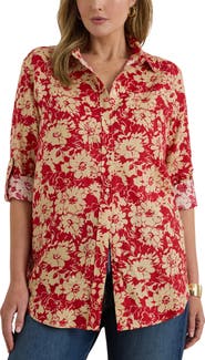Lauren Ralph Lauren Relaxed Fit Floral Linen Shirt