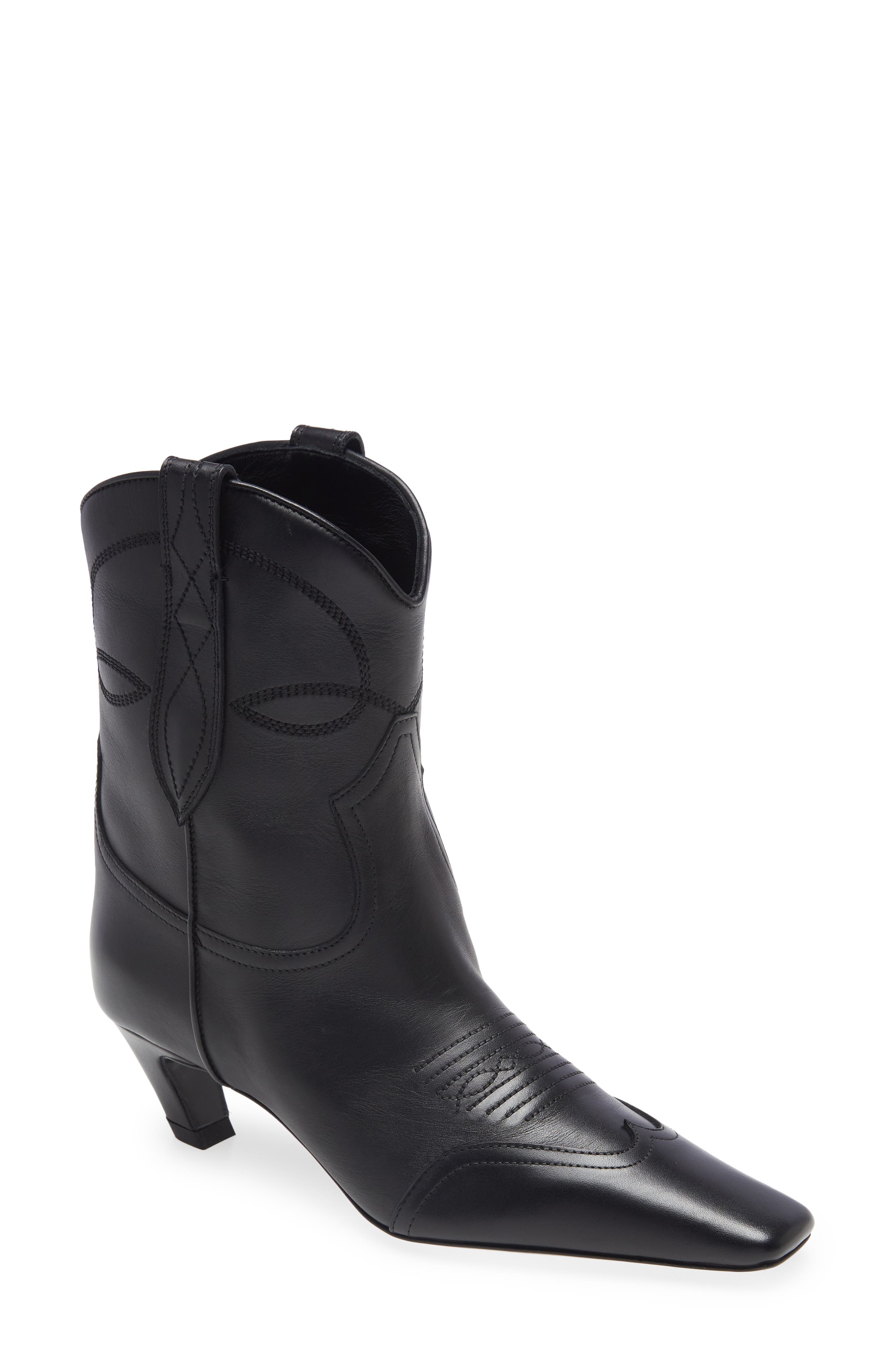 Khaite Dallas Short Western Bootie, Main, color, 