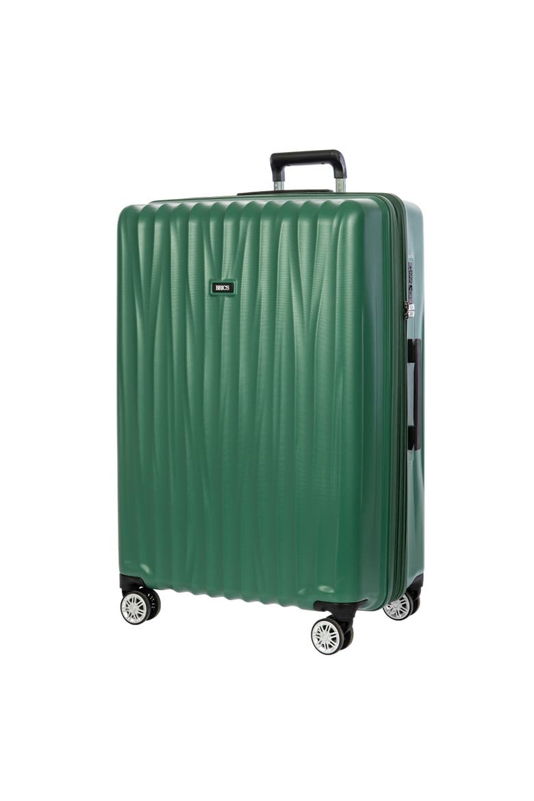 Cervia Hardside Expandable 30" Large Checked Spinner Luggage, Alternate, color, Dark Emerald