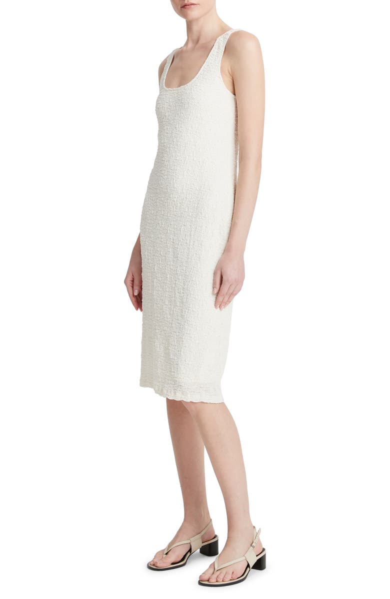 Vince Textured Cotton Blend Tank Dress, Alternate, color, Gesso