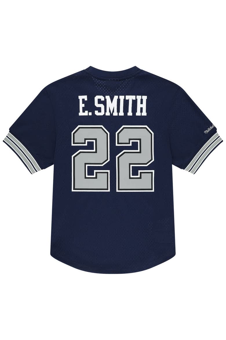 Men's Mitchell & Ness Emmitt Smith Navy Dallas Cowboys Retired Player Name & Number Mesh T-Shirt, Alternate, color, Navy