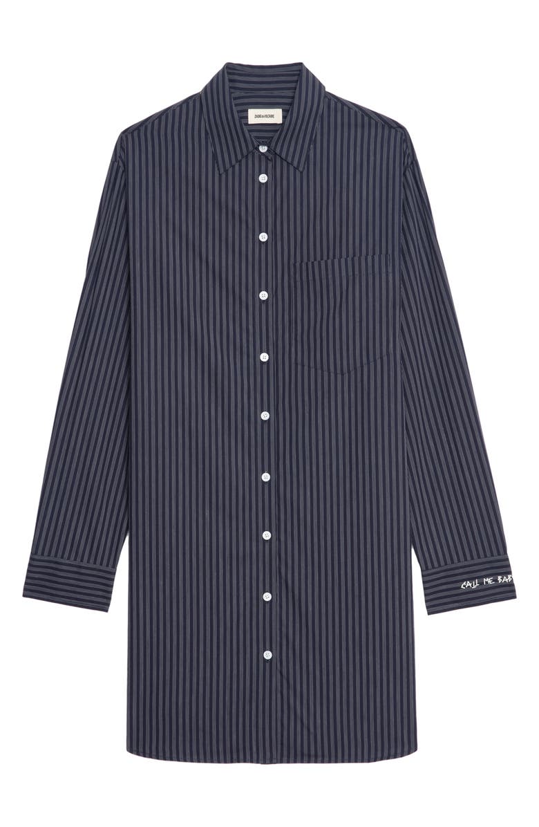 Zadig & Voltaire Rorning Pop Stripe Shirtdress, Alternate, color,