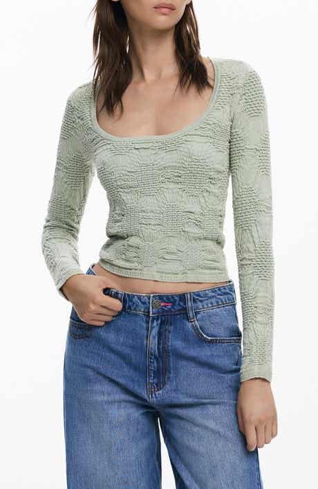 Desigual Textured Scoop Neck Top