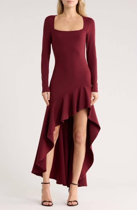 Long Sleeve High Low Dress