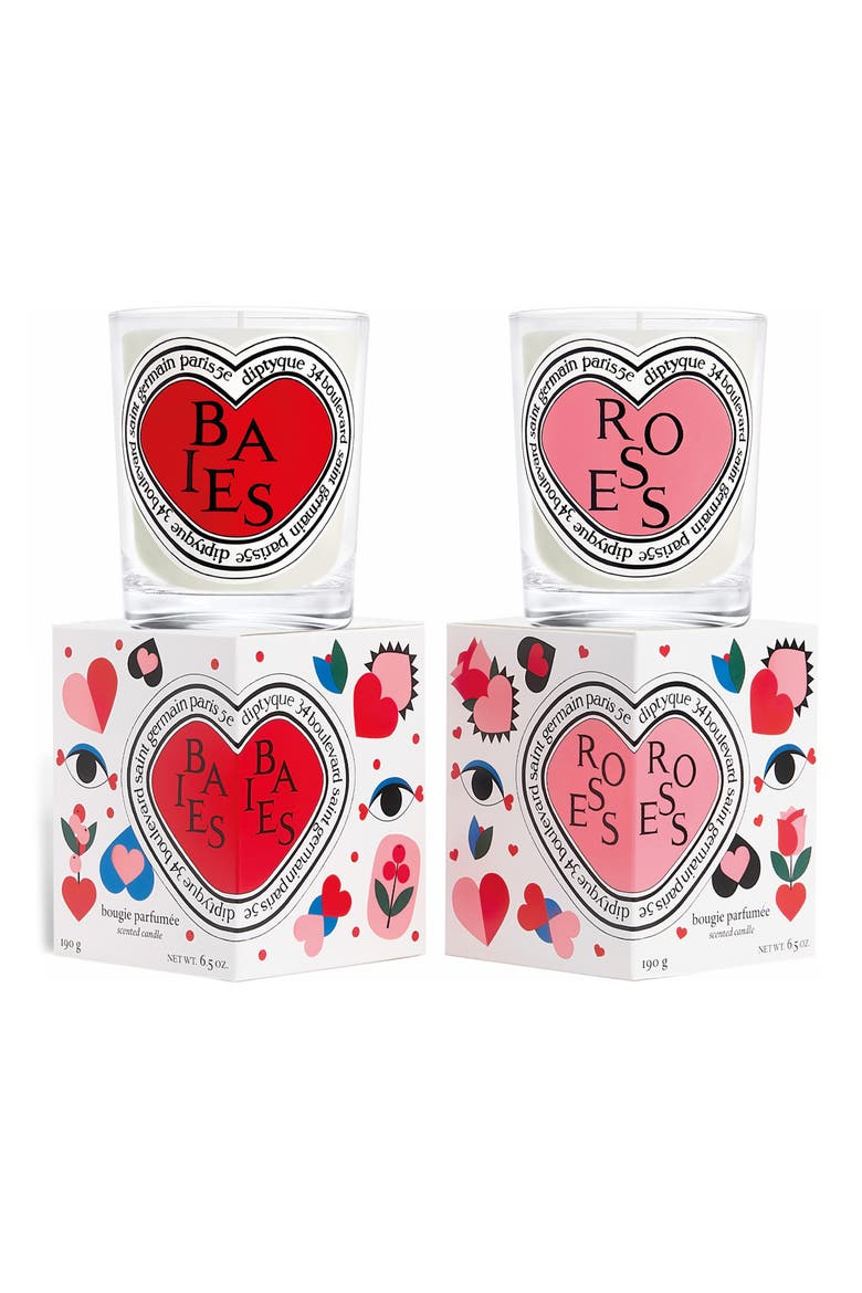 Valentine's Day Baies (Berries) and Roses Candle Duo, Alternate, color, NO COLOR