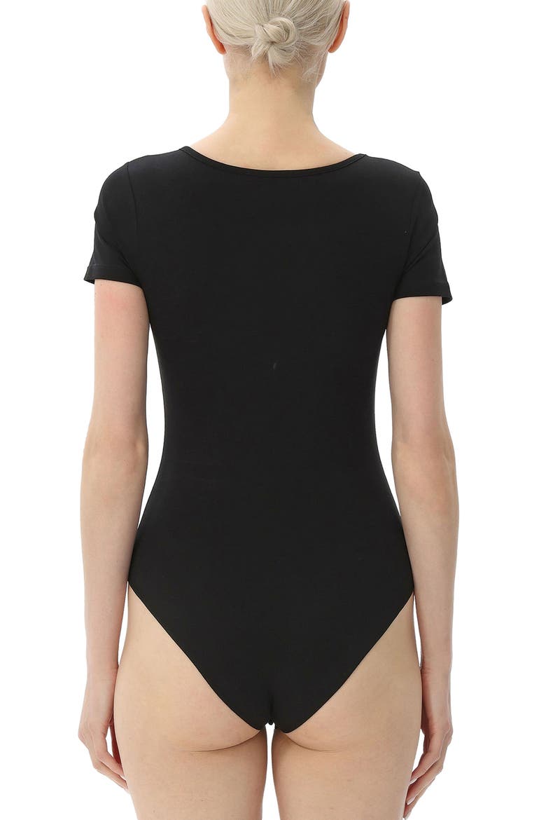 Women's Square Neck Basic Bodysuit, Alternate, color, Black