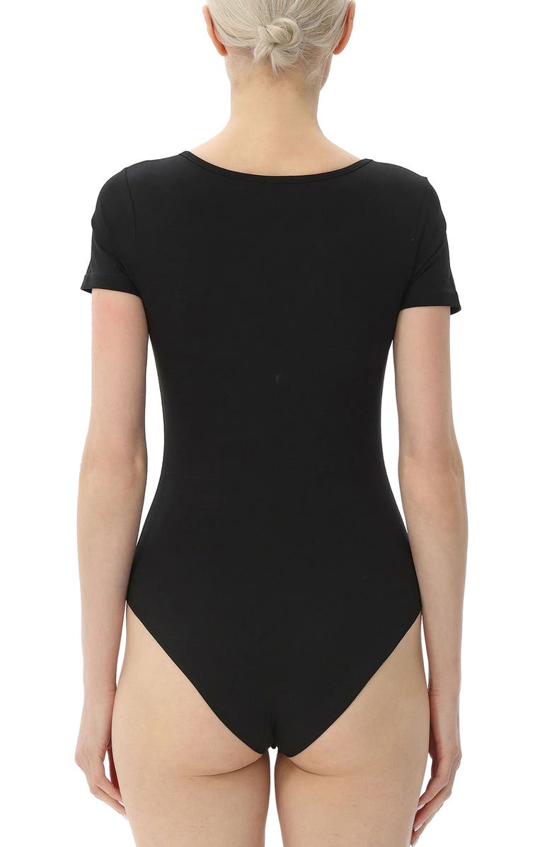 Kimi & Kai Women's Square Neck Basic Bodysuit, Alternate, color, Black