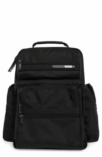 Brief Pack Nylon & Leather Backpack