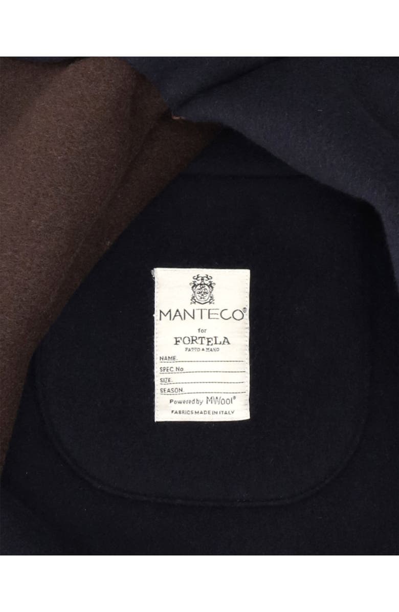 Fortela Vintage Blue Herringbone Coat, Alternate, color, Blue