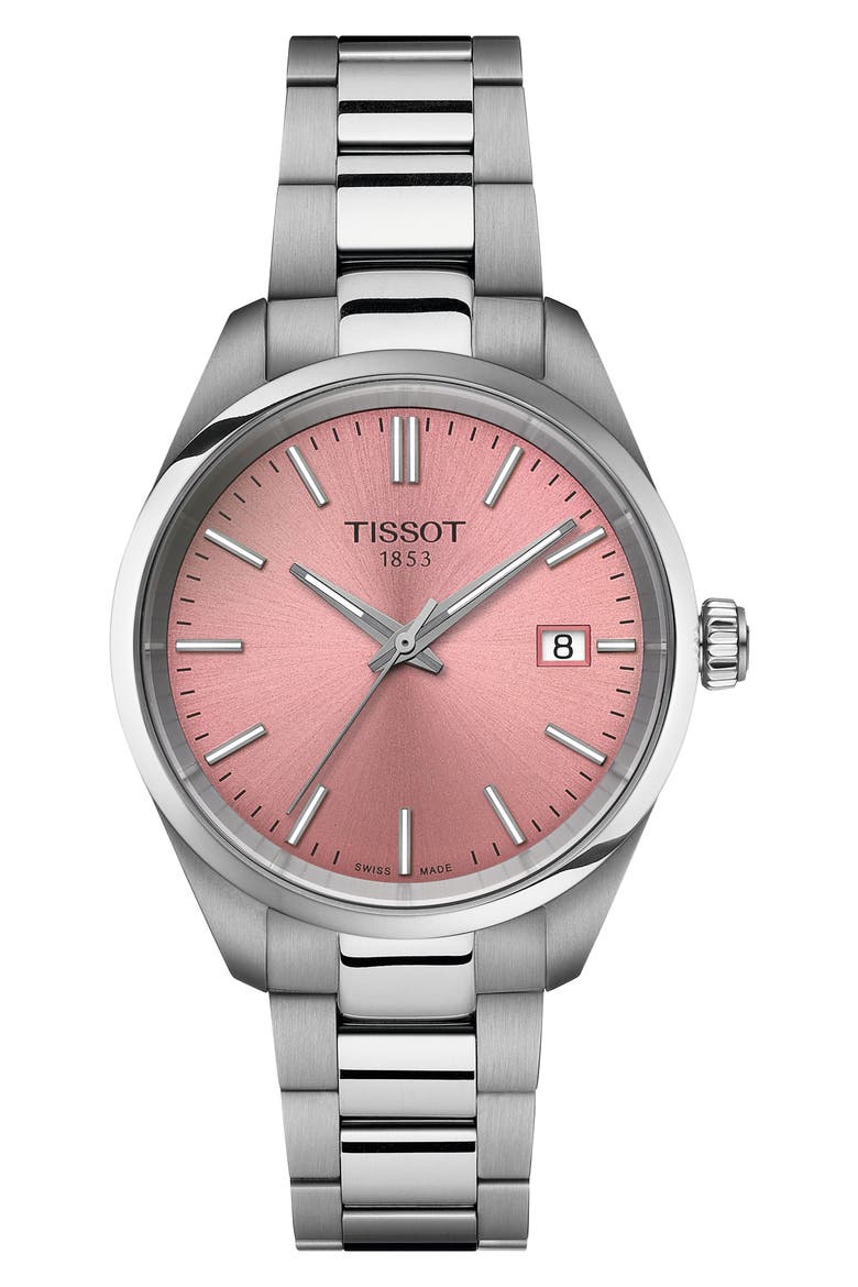 PR100 Quartz Bracelet Watch, 34mm, Main, color, PINK