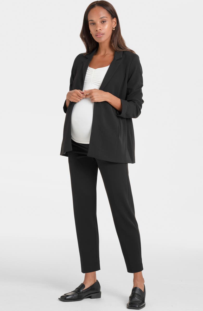 Seraphine Over the Bump Ankle Straight Leg Maternity Pants, Alternate, color,