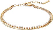 Alex and Ani 2 Row Crystal Tennis Chain Bracelet