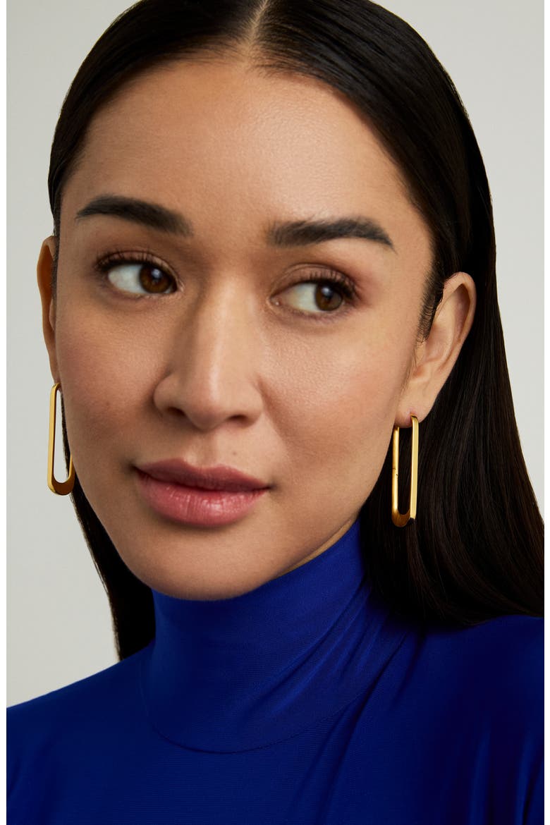 Crosby Drop Hoop Earrings, Alternate, color, YELLOW GOLD