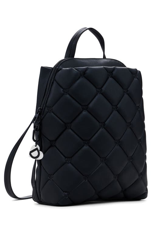 Desigual Faux Leather Backpack In Black