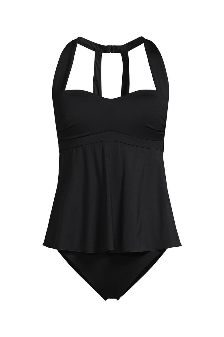 Sweetheart Fauxkini One Piece, Alternate, color, Black