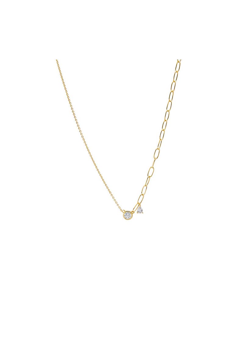 Dainty Stone Accent Necklace, Main, color, Gold