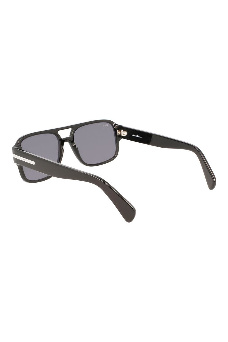 58mm Navigator Sunglasses, Alternate, color, BLACK