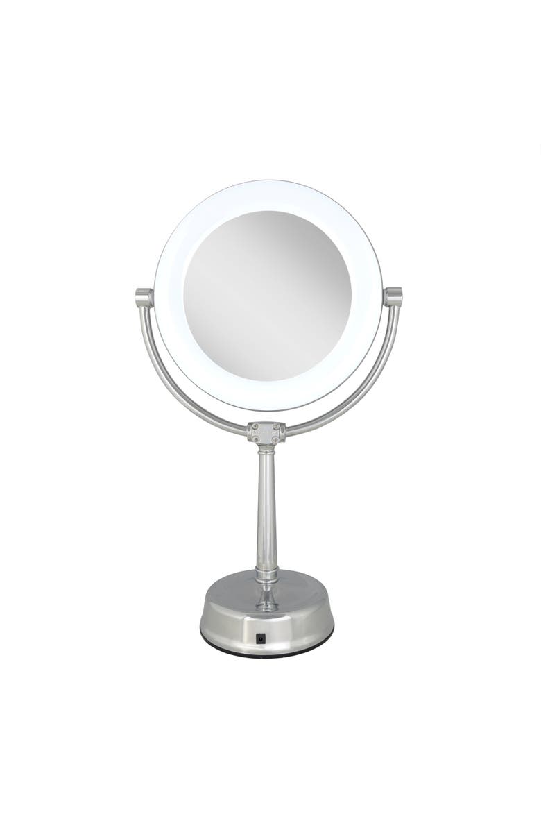 Zadro Lexington Lighted Makeup Mirror with 10X/1X Magnification, Alternate, color, Chrome