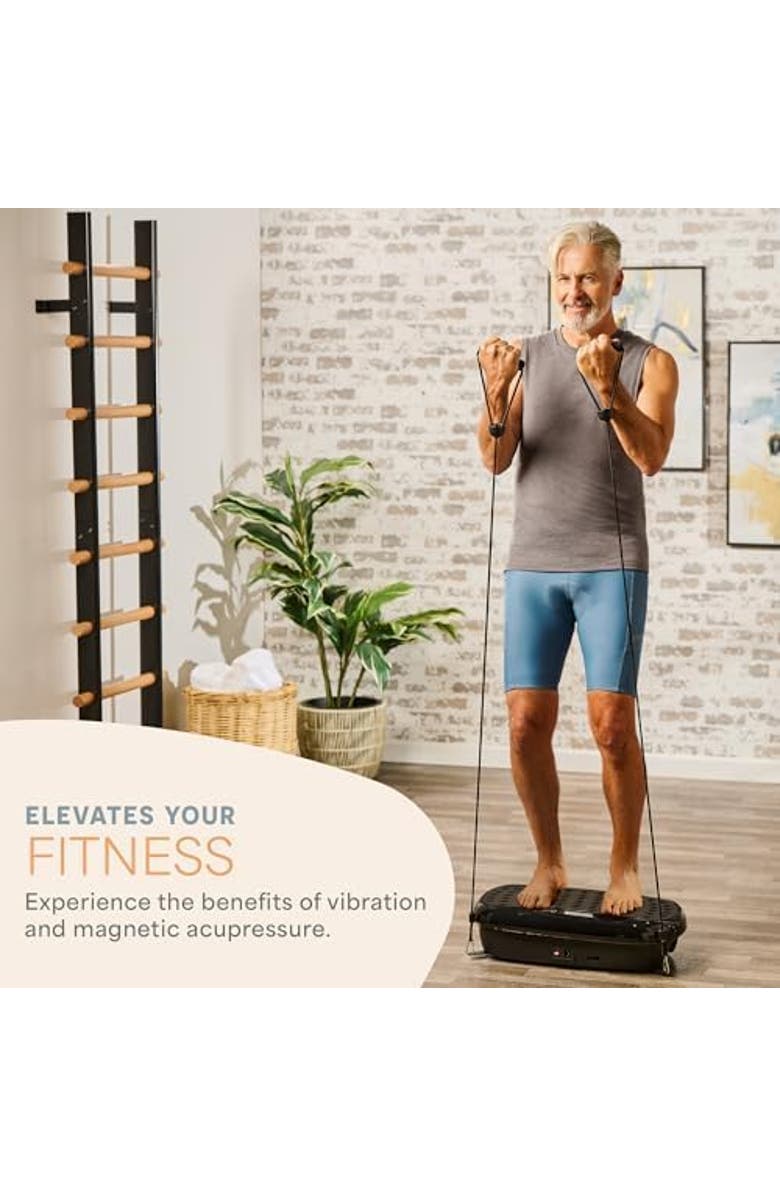 Lifepro HexaPlate Lite Vibration Plate Exercise Machine Full Body Recovery and Muscle Toning, Alternate, color, Black