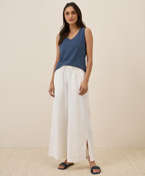 Pact Organic Cotton Softspun V-neck Tank In French Navy