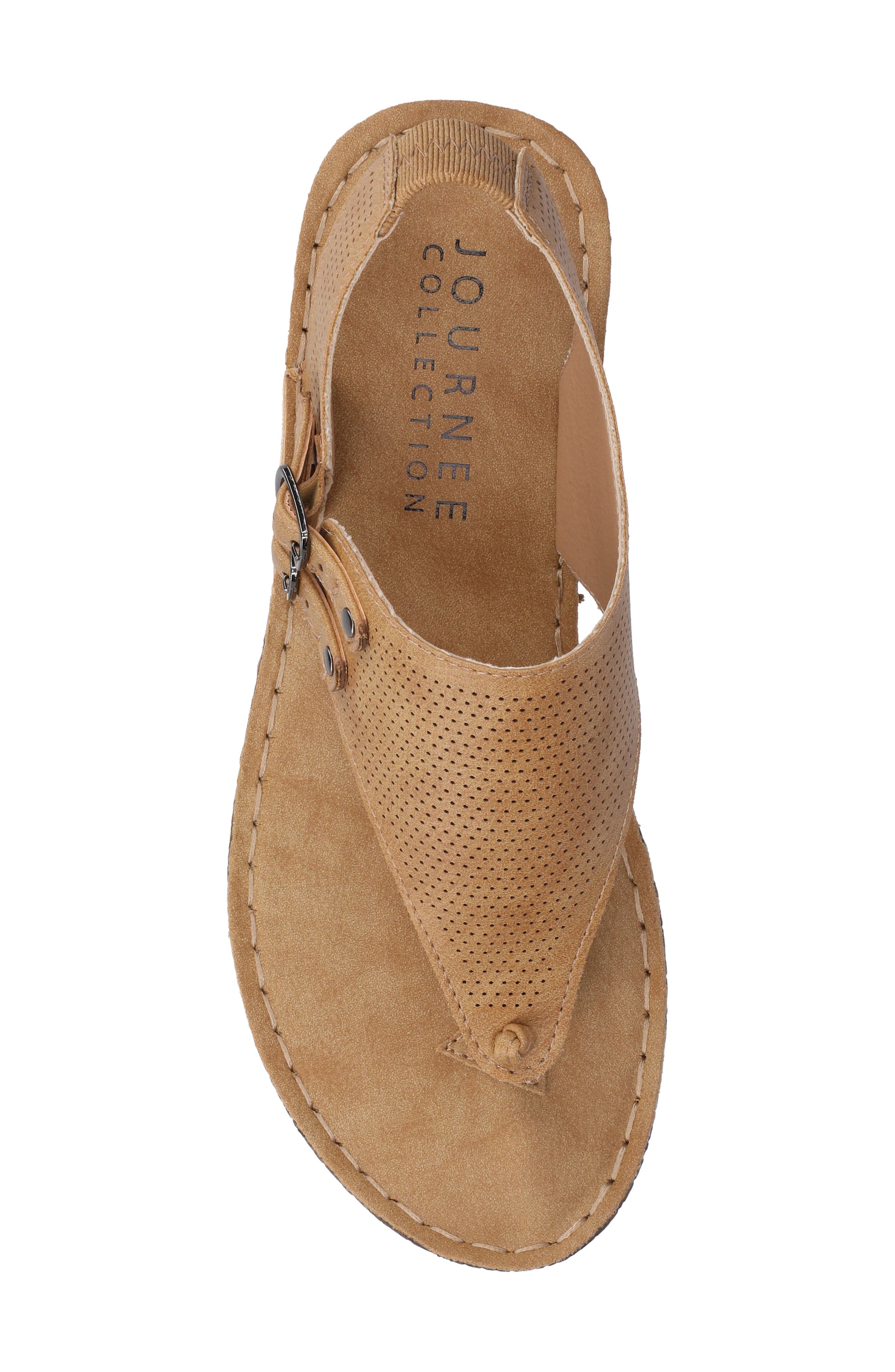 JOURNEE Mckell Wedge Sandal, Alternate, color, TAN