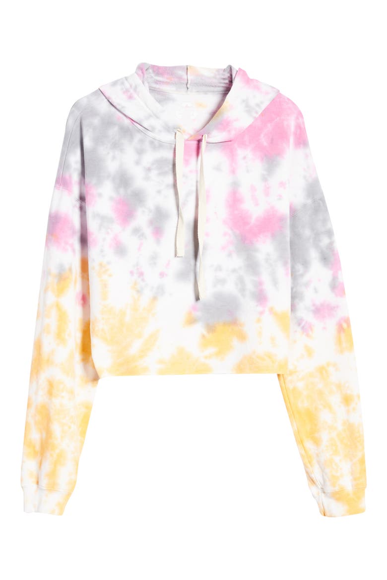 Tie Dye Crop Hoodie, Alternate, color, GUACARA