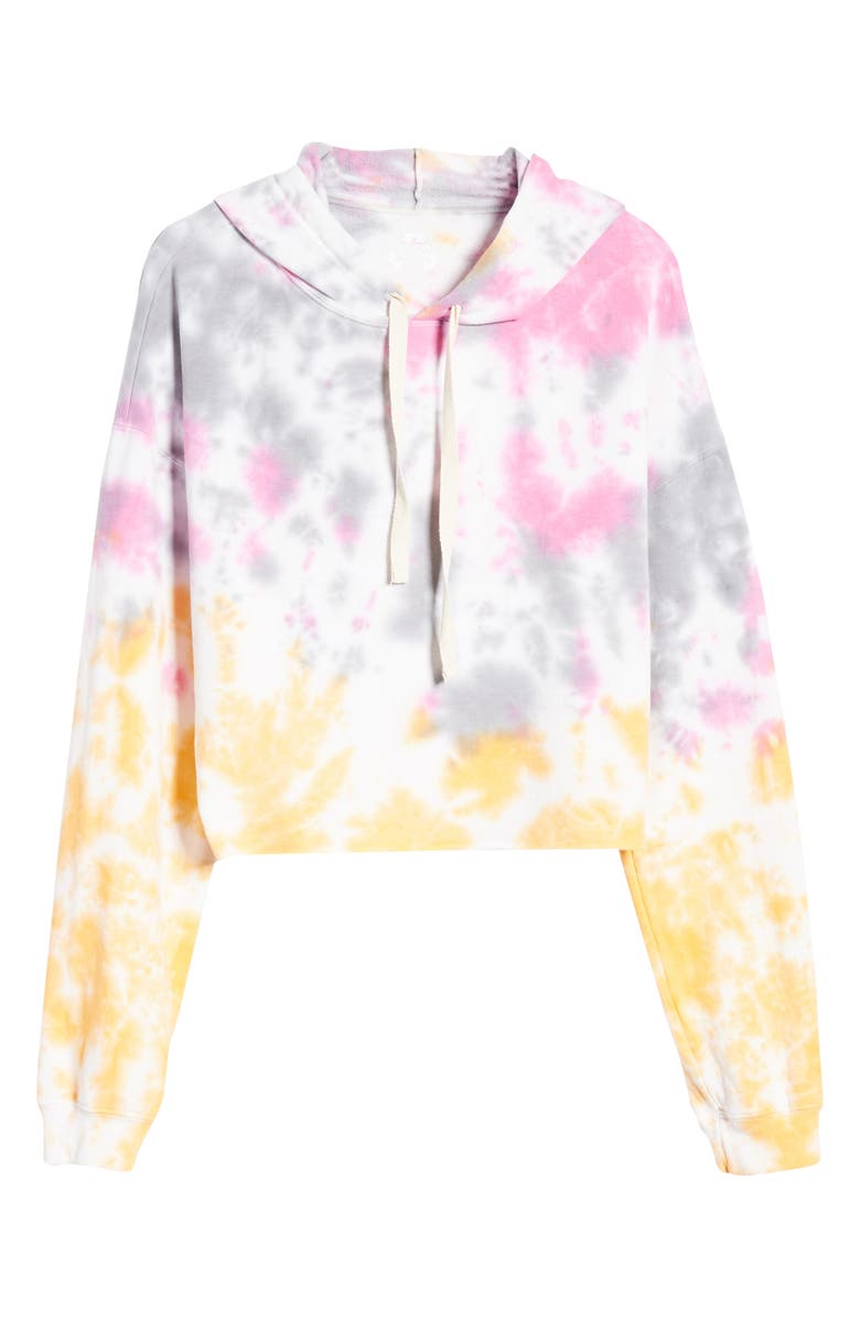 Recycled Karma Tie Dye Crop Hoodie, Alternate, color,