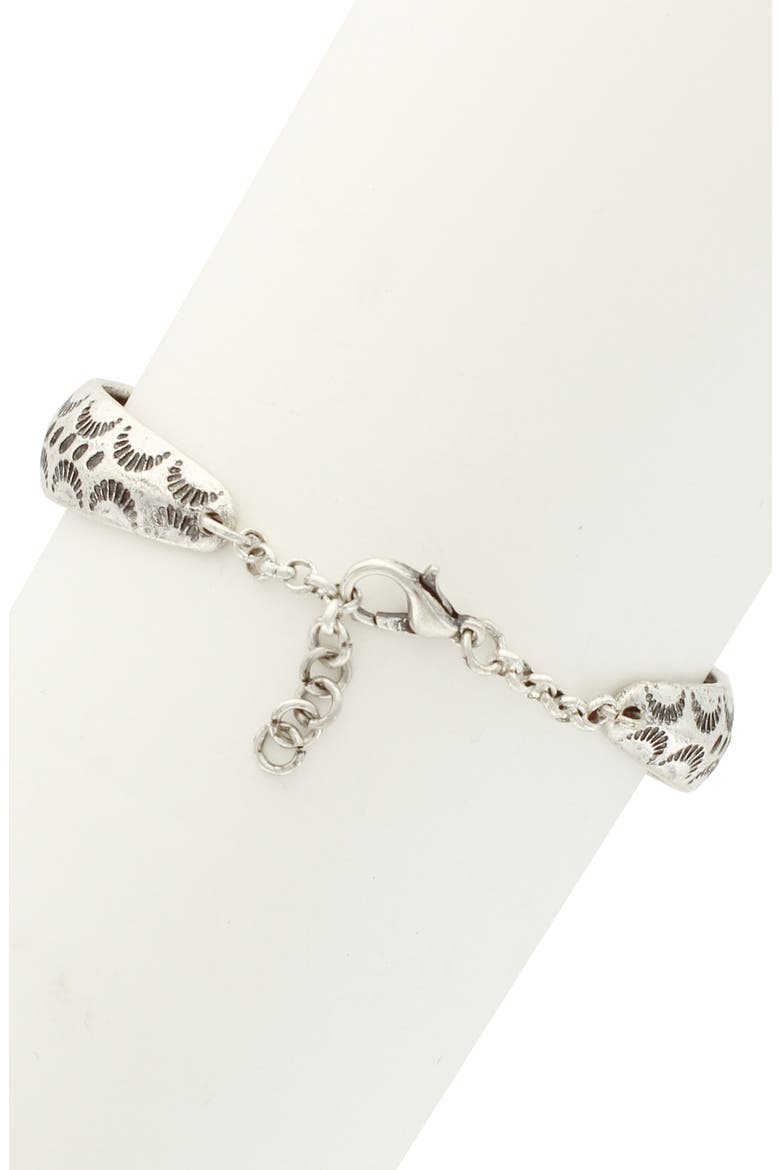 Crystal Crescent Cutout Bracelet, Alternate, color, BURNISHED SILVER / CLEAR